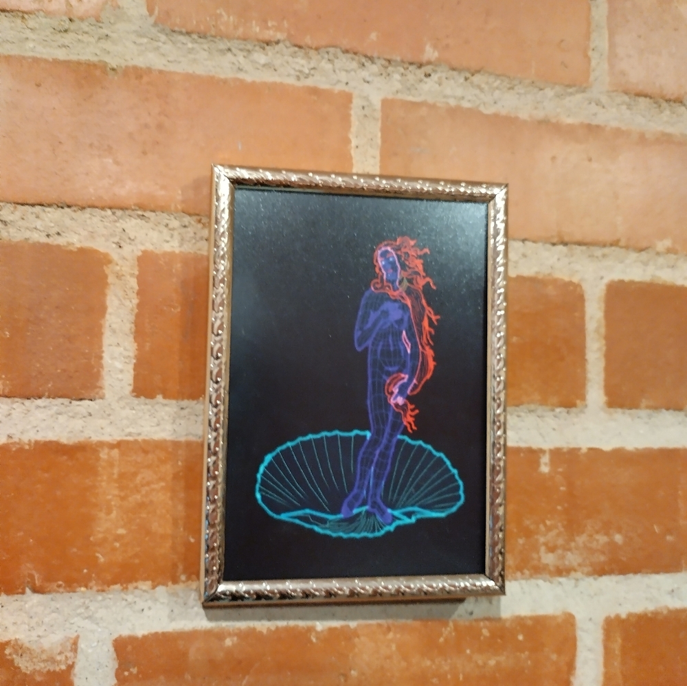 Neon Birth Of Venus Framed Art Print By Neon Nicho